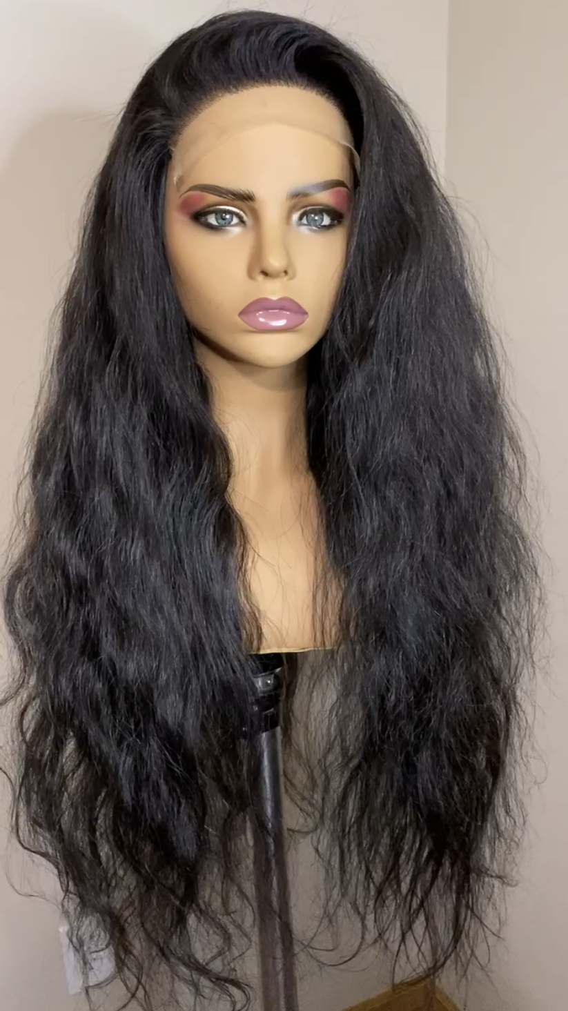 6x6 Glueless Raw Indian Wavy Wig