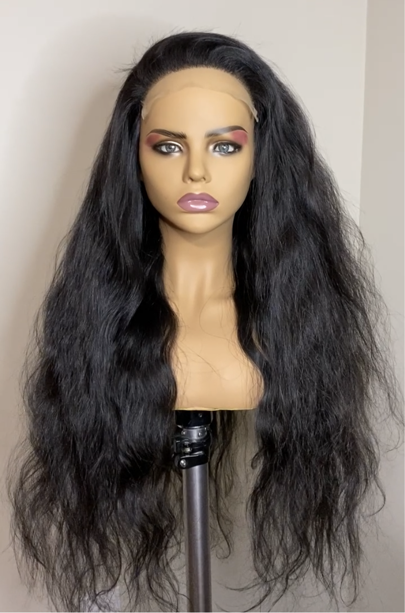 6x6 Glueless Raw Indian Wavy Wig