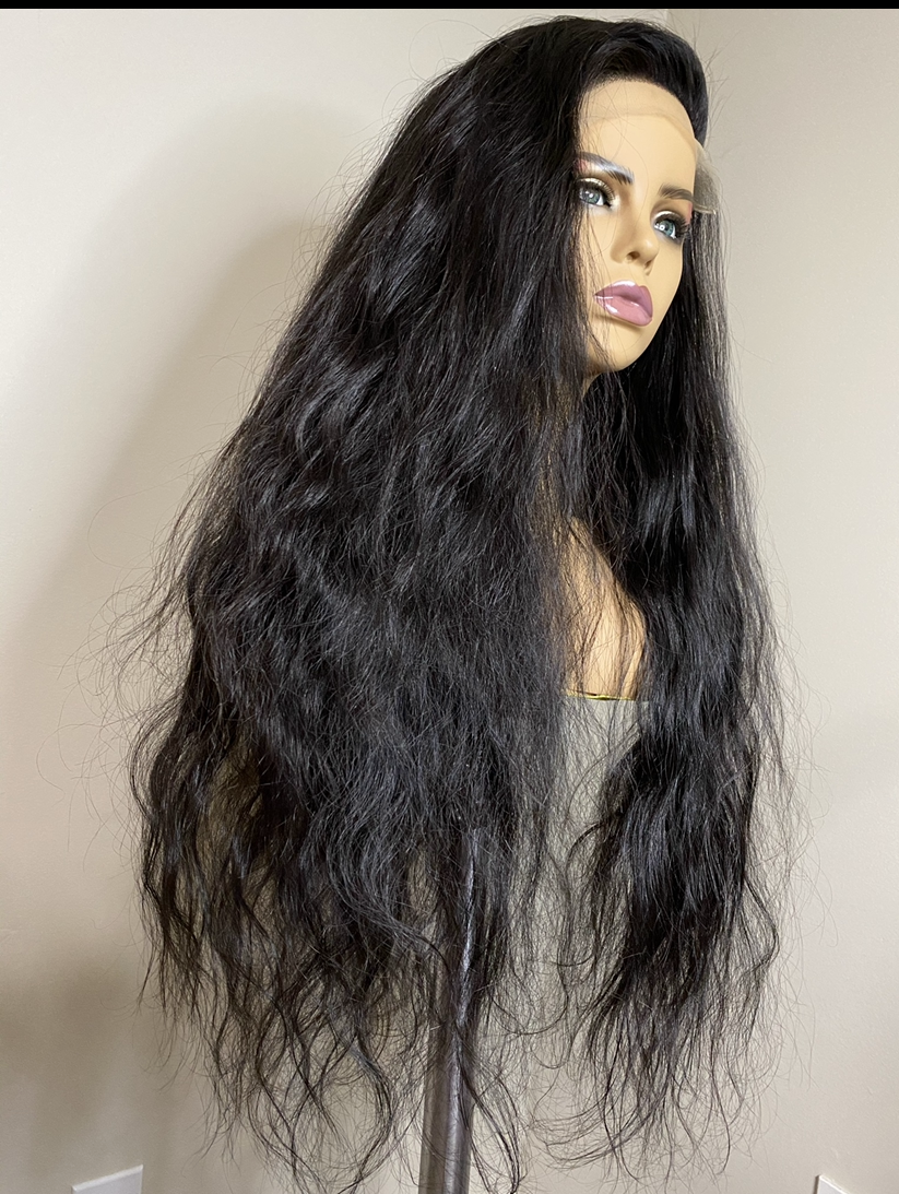6x6 Glueless Raw Indian Wavy Wig