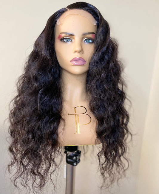 Glueless 5x5 Raw Indian Curly Lace Closure Wig.