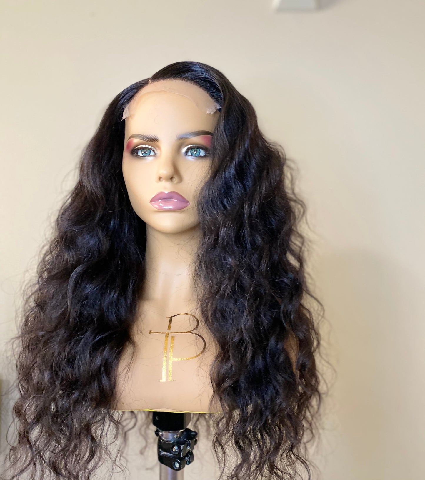 Glueless 5x5 Raw Indian Curly Lace Closure Wig.