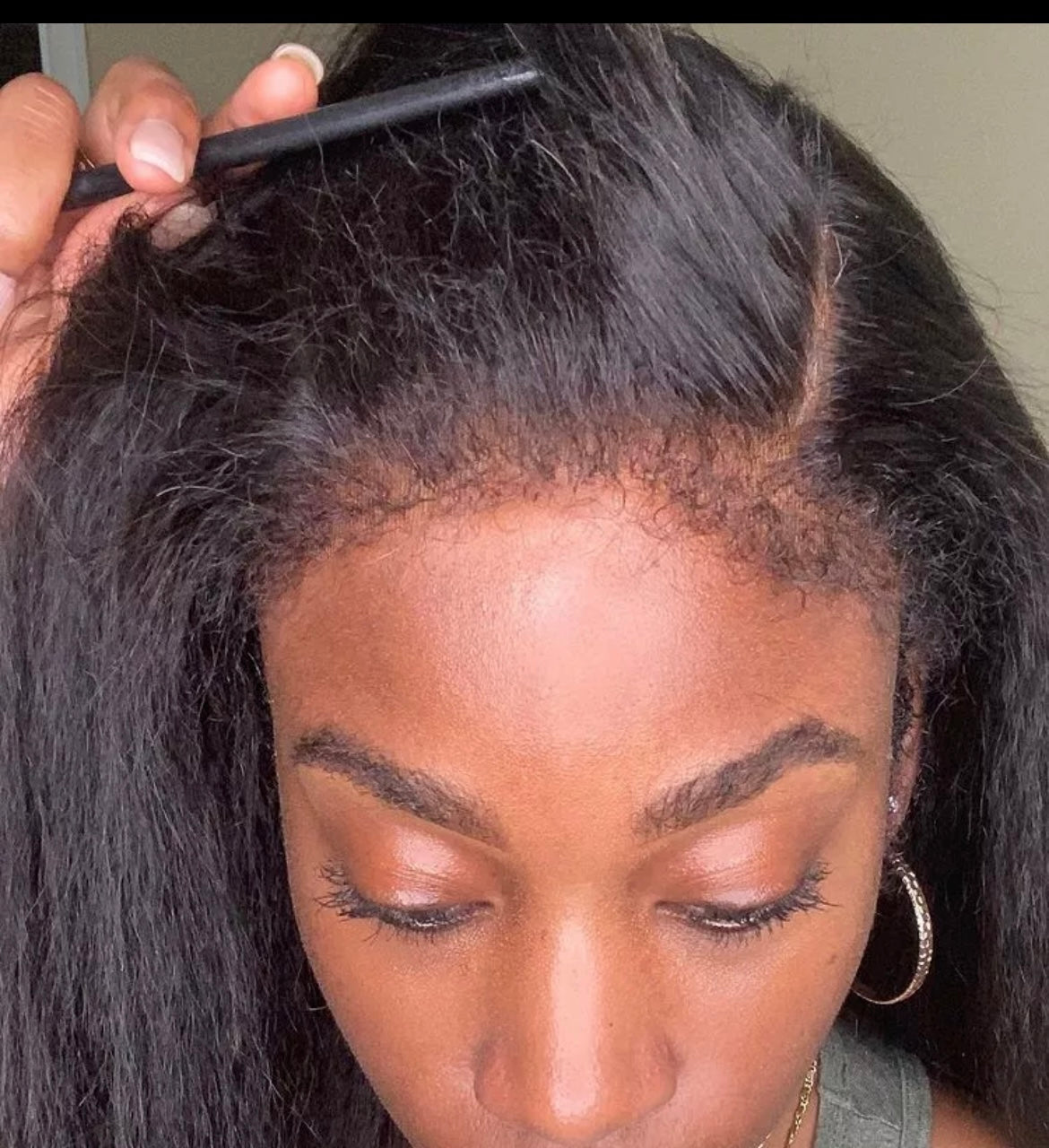 5x5 Kinky Straight Glueless wig